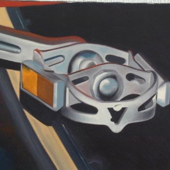 Painting titled "The Pedal  (unframe…" by Alec Yates, Original Artwork, Oil