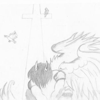 Drawing titled "Fallen" by Ashley Oquendo, Original Artwork, Other