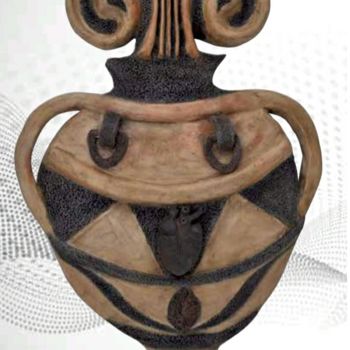 Sculpture titled "Magna Corde" by Bulent Savkin, Original Artwork, Ceramics