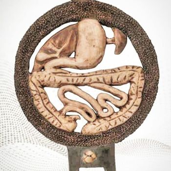 Skulptur mit dem Titel "Discus Gastrointest…" von Bulent Savkin, Original-Kunstwerk, Keramik