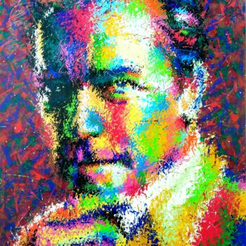 "Arnold Schwarzenegg…" başlıklı Tablo Анатолий Рабков tarafından, Orijinal sanat, Akrilik Ahşap Sedye çerçevesi üzerine mont…