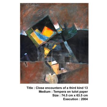Painting titled "close encounters of…" by Swapnendu Bhaumik, Original Artwork
