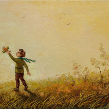 Malerei mit dem Titel "When I Grow Up" von Katya Dudnik, Original-Kunstwerk, Öl