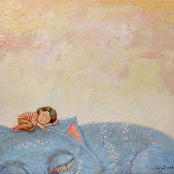 Painting titled "Pink Dreams" by Katya Dudnik, Original Artwork, Oil