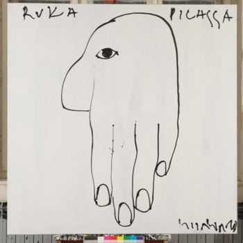 Картина под названием "PICASSOS HAND-RUKA…" - Bucan, Подлинное произведение искусства, Масло