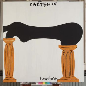 Schilderij getiteld "PARTHENON" door Bucan, Origineel Kunstwerk, Olie