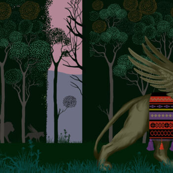 数字艺术 标题为“forest song” 由Serghei Bucur, 原创艺术品, 2D数字工作