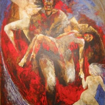 Peinture intitulée ""Os Sobreviventes"" par Roxanne Bueso, Œuvre d'art originale