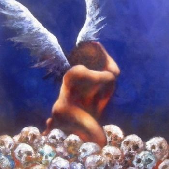 Pintura titulada ""O anjo das caveira…" por Roxanne Bueso, Obra de arte original