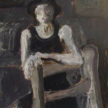 Картина под названием "Женский портрет (Ир…" - Сергей Бугровский, Подлинное произведение искусства