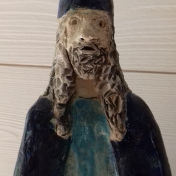 Sculpture titled "Le Désarroi du Mage…" by Buissonnières, Original Artwork, Ceramics