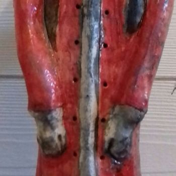 Sculpture titled "Babbo  Natale" by Buissonnières, Original Artwork, Ceramics