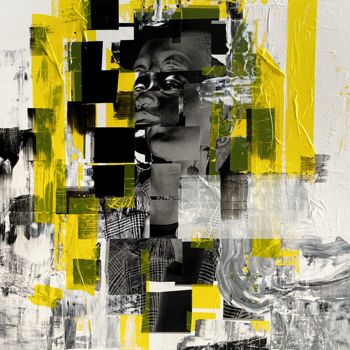 Collages intitulée "[yellow queen]" par Irina Bulatova, Œuvre d'art originale, Collages