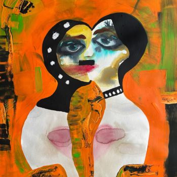 Malerei mit dem Titel "[love]" von Irina Bulatova, Original-Kunstwerk, Acryl