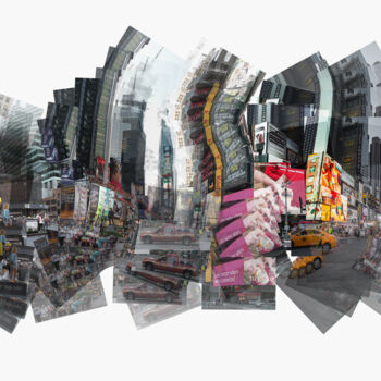 Digital Arts titled "Times Square" by Bulent Unsal, Original Artwork, Digital Collage
