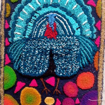 Textile Art titled "The Turkey" by Buli Archibald Flash, Original Artwork, Fabric