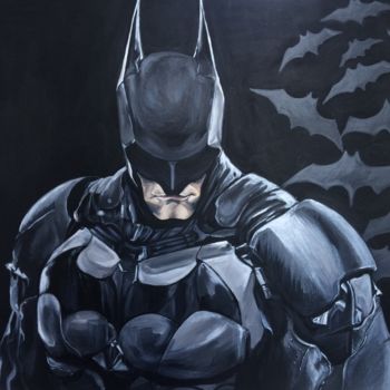 「Картина "Бэтмен"」というタイトルの絵画 Elksenyaによって, オリジナルのアートワーク, アクリル