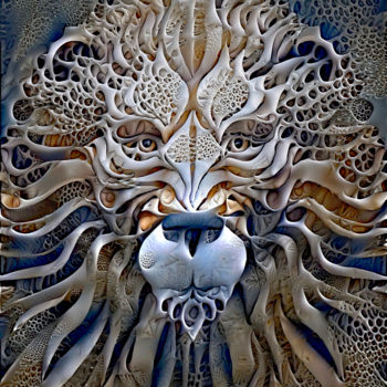 Digital Arts titled "lion.jpg" by Bernard Bunner, Original Artwork, Digital Painting