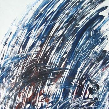 Pintura intitulada "La sixième vague (R…" por Laurent Buntinx, Obras de arte originais