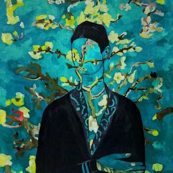 Painting titled "Vincent's Garden" by Burcu Panahi, Original Artwork, Acrylic