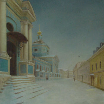 Pittura intitolato "В Серебряниках" da Anastasiia Anatolevna Burdenkova, Opera d'arte originale, Olio