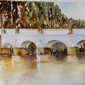 Peinture intitulée "puente-del-comun.jpg" par Bernardo Burgos, Œuvre d'art originale, Aquarelle