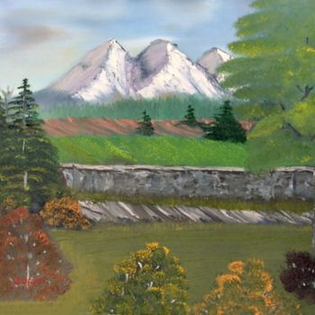 Painting titled "Back Porch View" by Burie Smith, Original Artwork