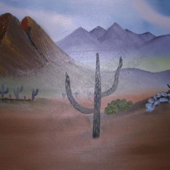 Peinture intitulée "Desert Mist" par Burie Smith, Œuvre d'art originale