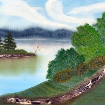 「Inlet Kentucky Lake」というタイトルの絵画 Burie Smithによって, オリジナルのアートワーク