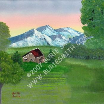 Painting titled "Abandoned Cabin" by Burie Smith, Original Artwork