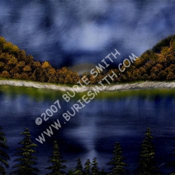 Painting titled "Tranquil Night" by Burie Smith, Original Artwork