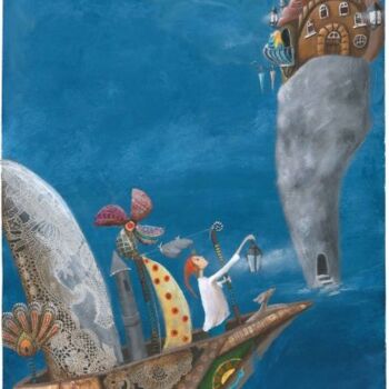 Pittura intitolato "navigatore.jpg" da Burighel Anna, Opera d'arte originale
