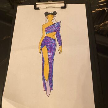 Drawing titled "Fashion Design" by Buse Erdoğan, Original Artwork, Non Manipulated Photography