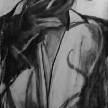 Рисунок под названием "Mon propre Ça" - Marie Busso, Подлинное произведение искусства, Древесный уголь