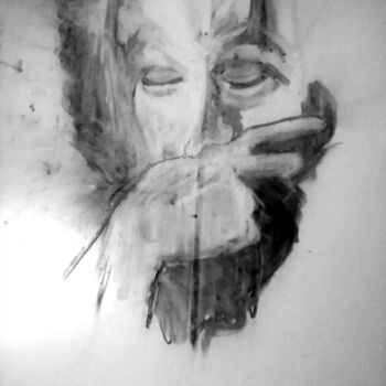 Drawing titled "Oublier" by Marie Busso, Original Artwork, Charcoal
