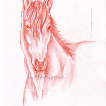 Drawing titled "Cheval1" by Butterflymoon, Original Artwork