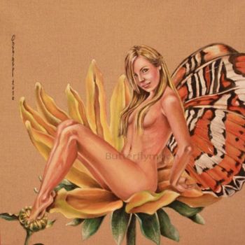 Ζωγραφική με τίτλο "Nu Acrylique" από Butterflymoon, Αυθεντικά έργα τέχνης