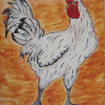 Ambacht getiteld "Coq bressan" door Buxy Céramique, Origineel Kunstwerk, Huisdecoratie