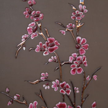 Artisanat intitulée "branche de cerisier…" par Buxy Céramique, Œuvre d'art originale, Décoration de maison