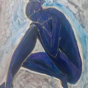 Pittura intitolato "Sogno blu (Rêve ble…" da Brigitte Venti, Opera d'arte originale, Altro
