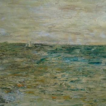 Pittura intitolato "Mare (Mer)" da Brigitte Venti, Opera d'arte originale, Olio