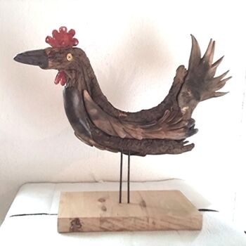 "poule" başlıklı Heykel Barbara Widmer Taylor tarafından, Orijinal sanat, Seramik