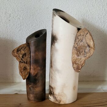 Design intitulée "Pichet-vases jumeau…" par Barbara Widmer Taylor, Œuvre d'art originale, Accessoires