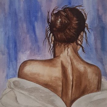 Pintura intitulada "MESS" por Blerina Bytyqi, Obras de arte originais, Aquarela