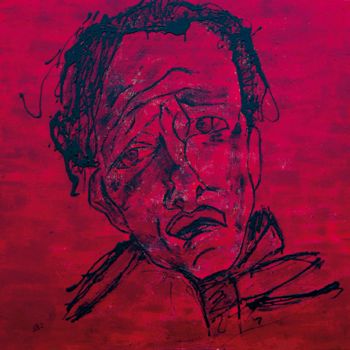 Pintura intitulada "Emotion rouge" por Byam Le Bot, Obras de arte originais, Acrílico