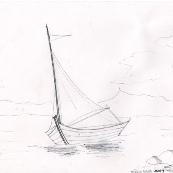 Drawing titled "Série barcos 01-05" by Antonio Maria Carneiro Neto, Original Artwork, Ink