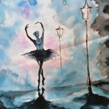 Painting titled "Ballerine" by Byvalmont, Original Artwork, Oil