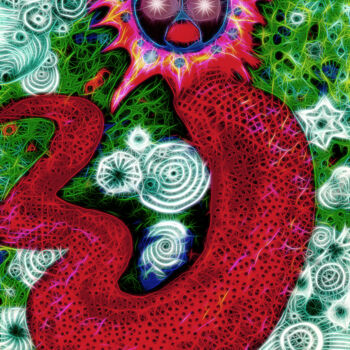 Digital Arts titled "Serpentin" by Dominique Cheval, Original Artwork, 2D Digital Work