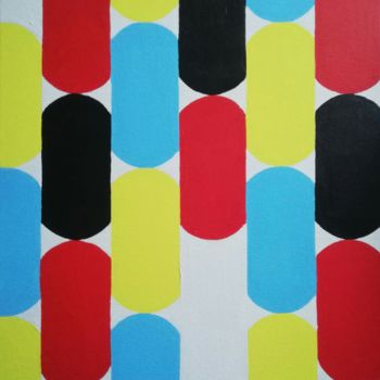 Malarstwo zatytułowany „Farbwerk 53” autorstwa Farbwerk, Oryginalna praca, Akryl