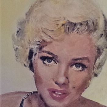 Painting titled "marylin Monroe" by Claude Gros, Original Artwork, Gouache